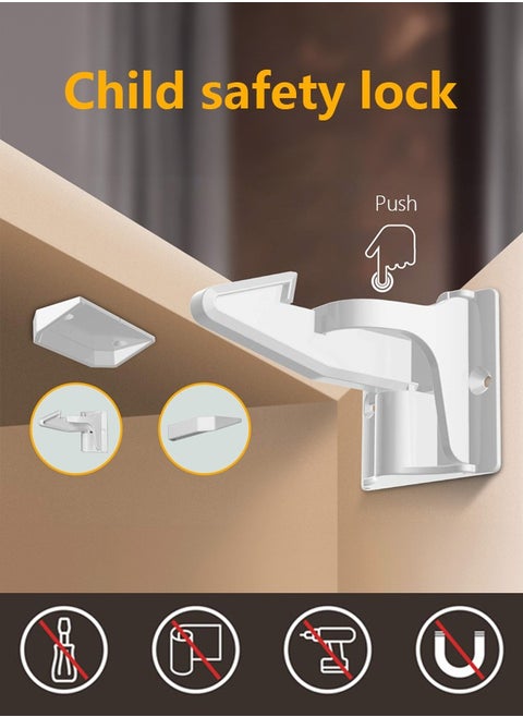10 PCS Pack Baby Proof Cabinet Locks with Durable Adhesive for Easy Installation Suitable for Babies Kids  Pets