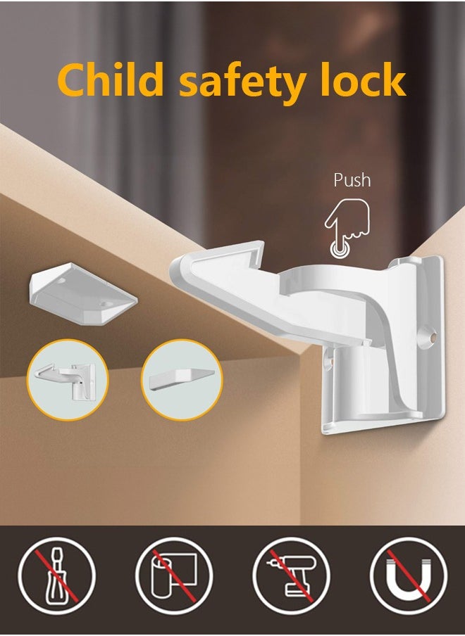 Occuwzz 10 PCS Pack Baby Proof Cabinet Locks with Durable Adhesive for Easy Installation Suitable for Babies Kids  Pets  - Image 1