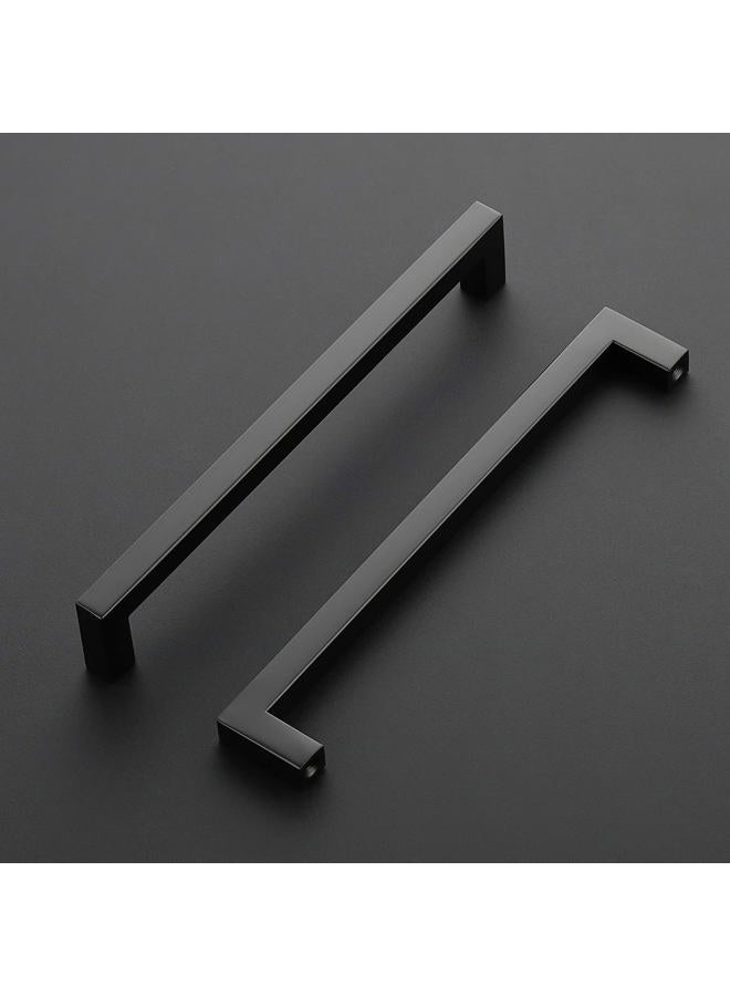 Ravinte 10 Pack Black Cabinet Pulls 8 Inch Square Cabinet Handles Matte Black Kitchen Hardware for Cabinet Drawer Pulls Come with Screwdriver - Image 2