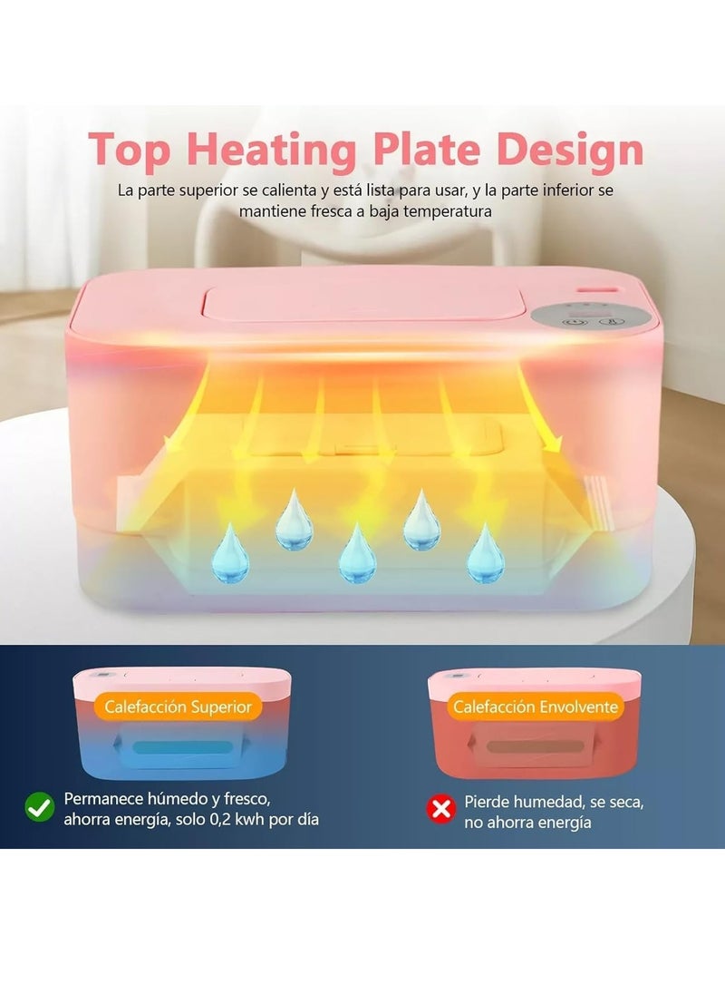 Gonice - Wipes Warmer, Wipes Warmer with Temperature Adjustment, Digital Display, Uniform Heating, Mute, Large Capacity, USB Baby Wet Wipes Warmer with Light - Image 1