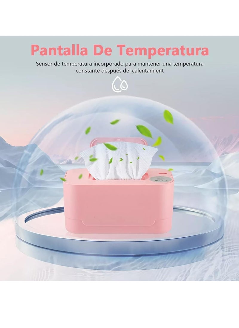 Gonice - Wipes Warmer, Wipes Warmer with Temperature Adjustment, Digital Display, Uniform Heating, Mute, Large Capacity, USB Baby Wet Wipes Warmer with Light - Image 1