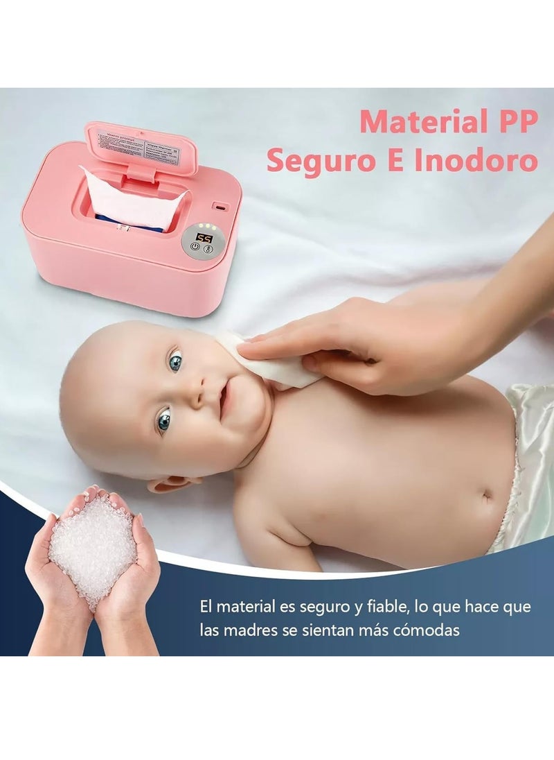 Gonice - Wipes Warmer, Wipes Warmer with Temperature Adjustment, Digital Display, Uniform Heating, Mute, Large Capacity, USB Baby Wet Wipes Warmer with Light - Image 1