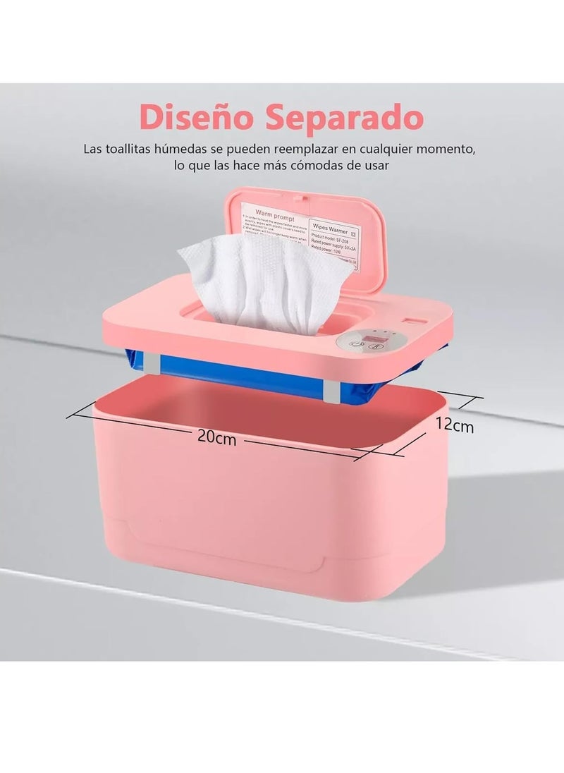 Gonice - Wipes Warmer, Wipes Warmer with Temperature Adjustment, Digital Display, Uniform Heating, Mute, Large Capacity, USB Baby Wet Wipes Warmer with Light - Image 1