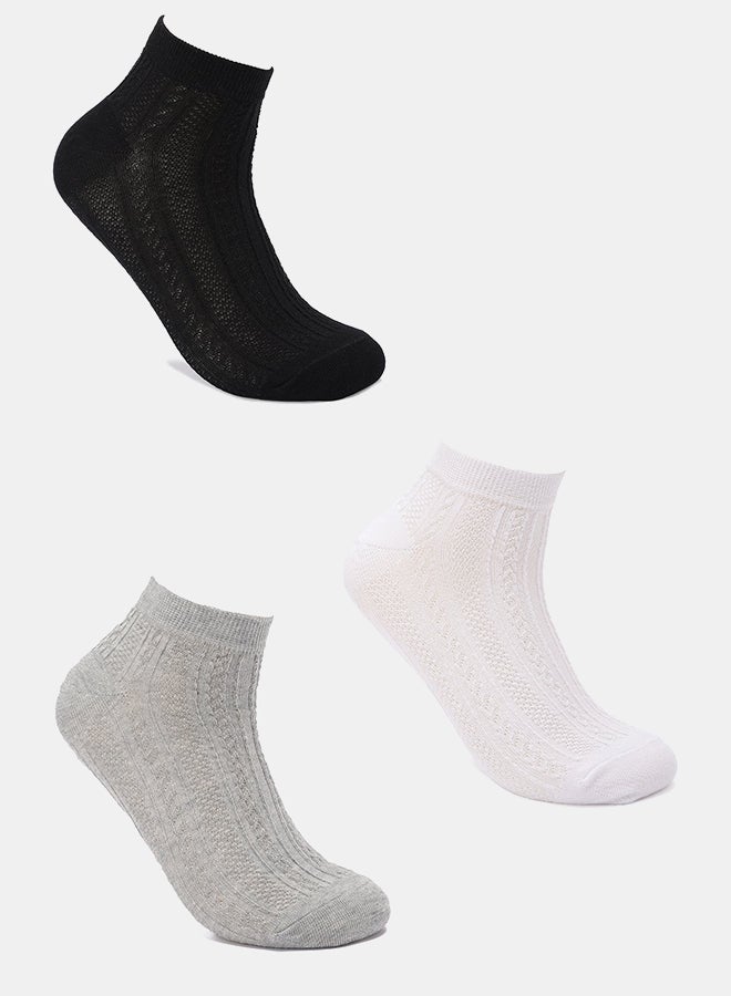 Clue Textured Cotton Socks - 3 Pairs - Image 1