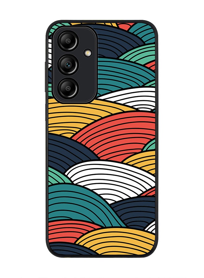 Stylizedd Rugged Black Edge Case for Samsung Galaxy A35, Slim fit Soft Case Flexible Rubber Edges Anti Drop TPU Gel Thin Cover -  Woven Colors - Image 1
