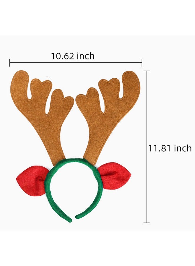 ماكس فن عصابة رأس ماكس فن 24 قطعة من قرون الرنة لعيد الميلاد، عصابات شعر لعيد الميلاد للأطفال، هدايا حفلات أعياد الميلاد - Image 4