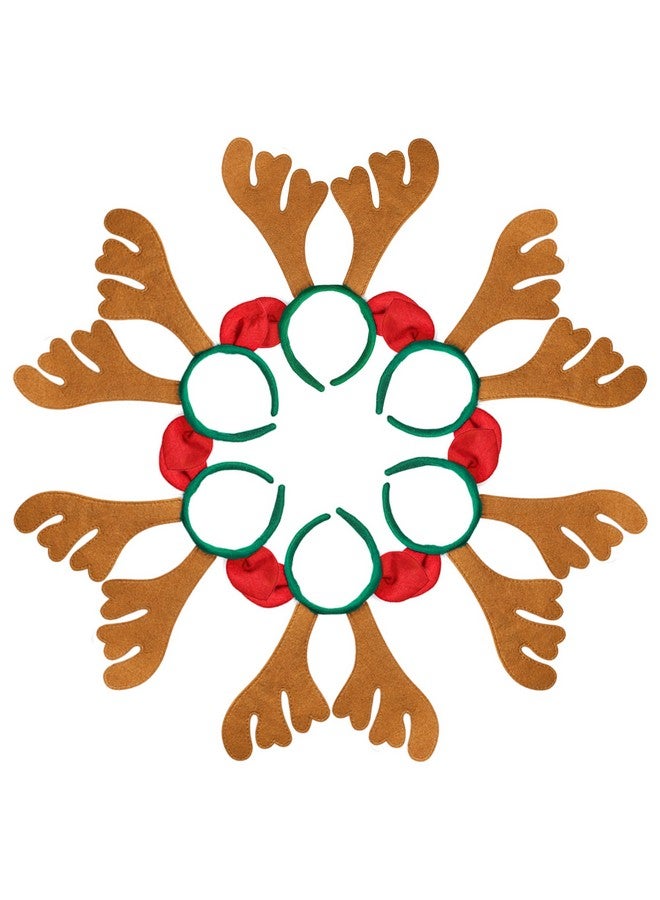 ماكس فن عصابة رأس ماكس فن 24 قطعة من قرون الرنة لعيد الميلاد، عصابات شعر لعيد الميلاد للأطفال، هدايا حفلات أعياد الميلاد - Image 2