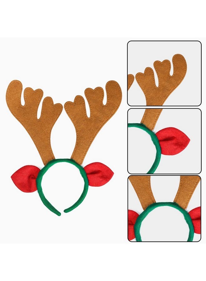 ماكس فن عصابة رأس ماكس فن 24 قطعة من قرون الرنة لعيد الميلاد، عصابات شعر لعيد الميلاد للأطفال، هدايا حفلات أعياد الميلاد - Image 3