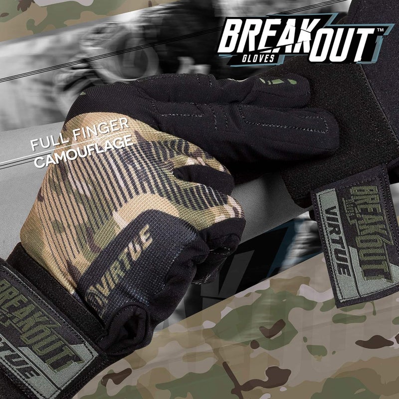 VIRTUE Breakout Gloves - Multi-Sport Ripstop Full Finger Paintball Gloves - Image 3