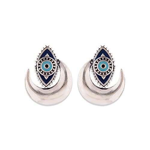 Voylla Evil Eyes Crescent Earrings for Women and Girls - Image 1