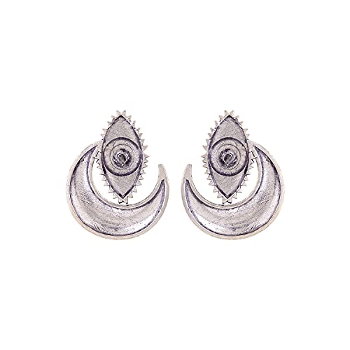 Voylla Evil Eyes Crescent Earrings for Women and Girls - Image 3