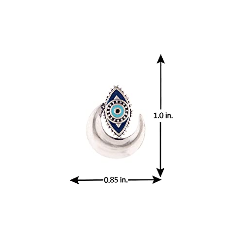 Voylla Evil Eyes Crescent Earrings for Women and Girls - Image 4