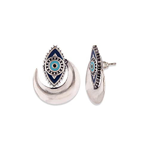 Voylla Evil Eyes Crescent Earrings for Women and Girls - Image 2