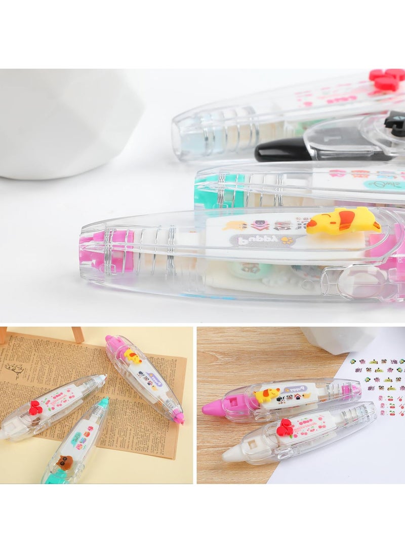 general 6 Pieces DIY Cute Animal Pressed Decorative Pen, Ally-Pocket Tape Pen, DIY Lace Decorative Gel Pen, Creative Cartoon Pattern Decorative Tape - Image 5