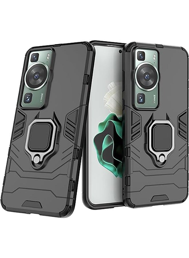 Case for Huawei P60 / Huawei P60 Pro, Hybrid Heavy Duty Protection Defender Kickstand Armor Case Cover, Anti-Fall Drop Protection, Shockproof Case For Huawei P60 / Huawei P60 Pro, Black