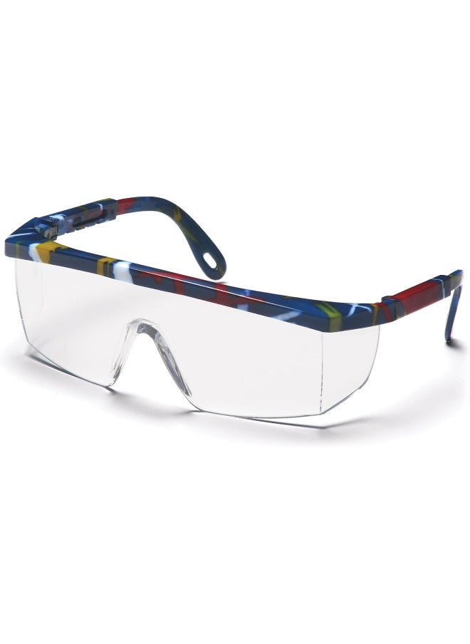 Pyramex Safety Pyramex Integra Safety Eyewear, Clear Lens With Mixed Blue Frame  - Image 5