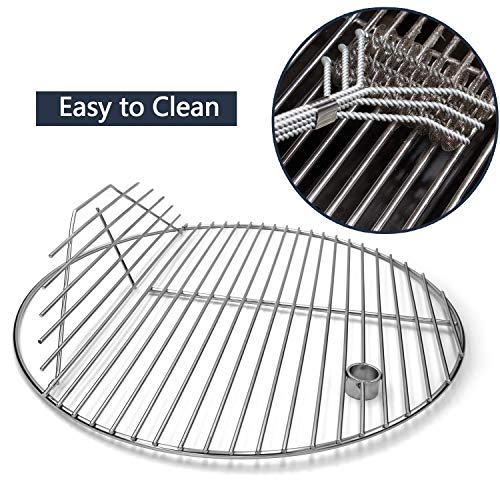 Hongso 19.5" 304 Stainless Steel Round Grates Cooking Grid for Akorn Kamado Ceramic Grill, Pit Boss K24, Louisiana Grills K24, Char-Griller 16620/6719/ E56720/ 6520/16820/ 6020/6620 Charcoal Grill - Image 4