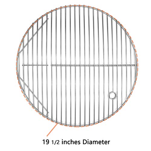 Hongso 19.5" 304 Stainless Steel Round Grates Cooking Grid for Akorn Kamado Ceramic Grill, Pit Boss K24, Louisiana Grills K24, Char-Griller 16620/6719/ E56720/ 6520/16820/ 6020/6620 Charcoal Grill - Image 2