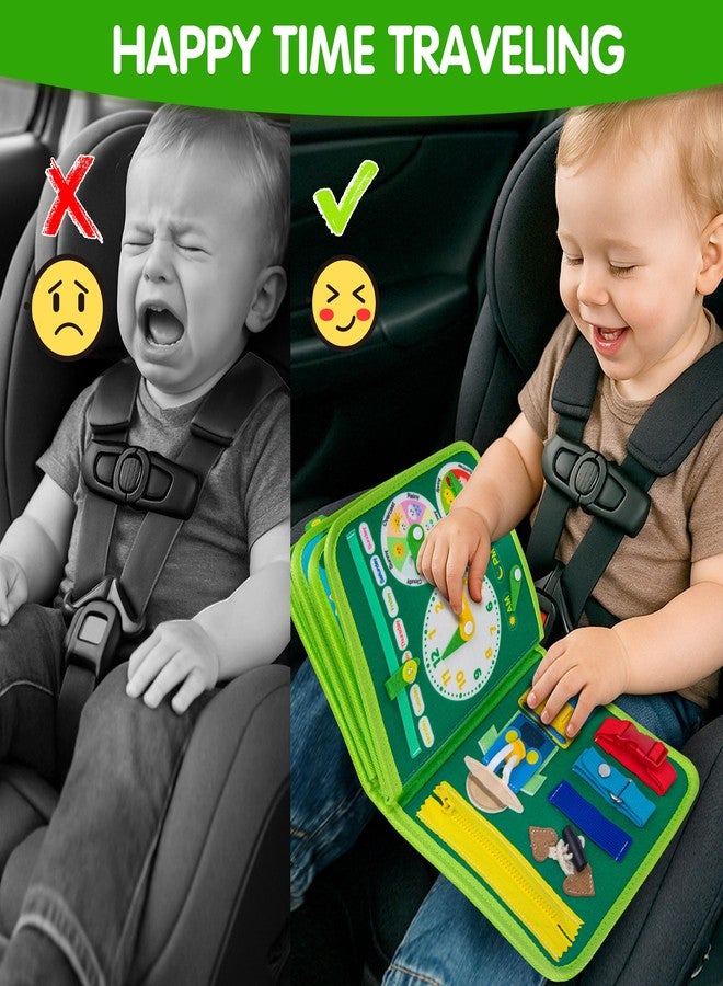 Quanquer Montessori Busy Book for Toddlers 1-3 - Farm Animal Sensory Busy Board for 1 Year Old Boys and Girls, Educational Travel Toy for Airplane Car Activities, Birthday Christmas Toddler Gifts - Image 4