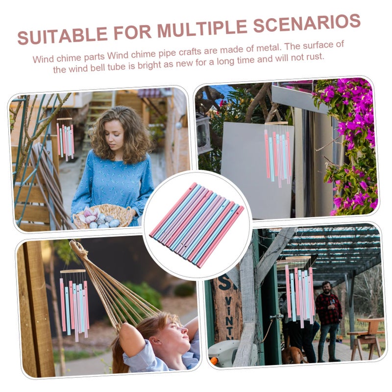 12 Pcs DIY Wind Chime Tubes Pre Drilled for Easy Assembly Garden Home Decor Crafts - Image 5
