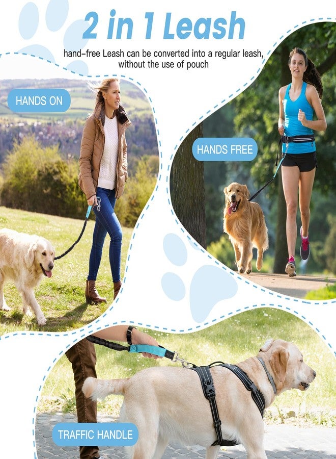 Caudblor Waist Leash for Medium Large Dog Walking, Bungee Hands Free Leash with Zipper Pouch, Around The Waist No Pull Running Dog Belt, Padded Handle Jogging No Hands Heavy Duty - Image 5