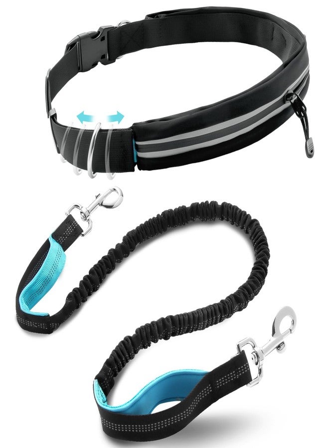 Caudblor Waist Leash for Medium Large Dog Walking, Bungee Hands Free Leash with Zipper Pouch, Around The Waist No Pull Running Dog Belt, Padded Handle Jogging No Hands Heavy Duty - Image 1