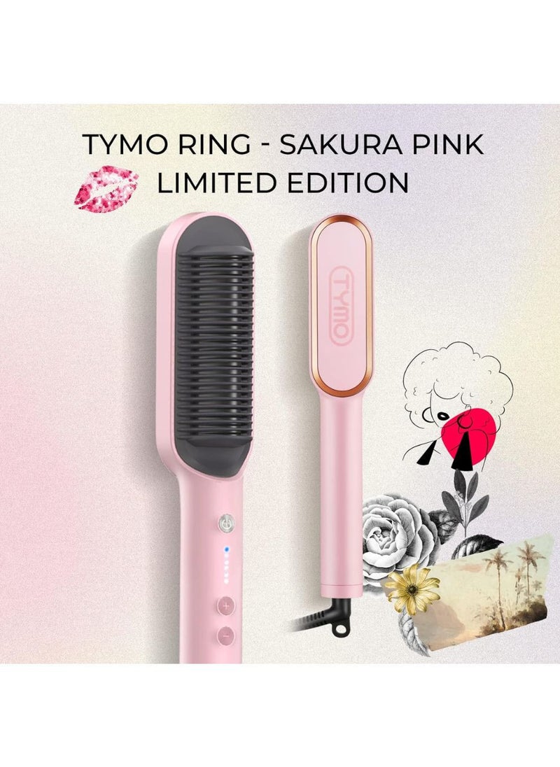TYMO TYMO Ring Hair Straightener with Built-in Comb, Pink Color  - Image 2