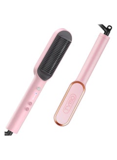 TYMO TYMO Ring Hair Straightener with Built-in Comb, Pink Color  - Image 1