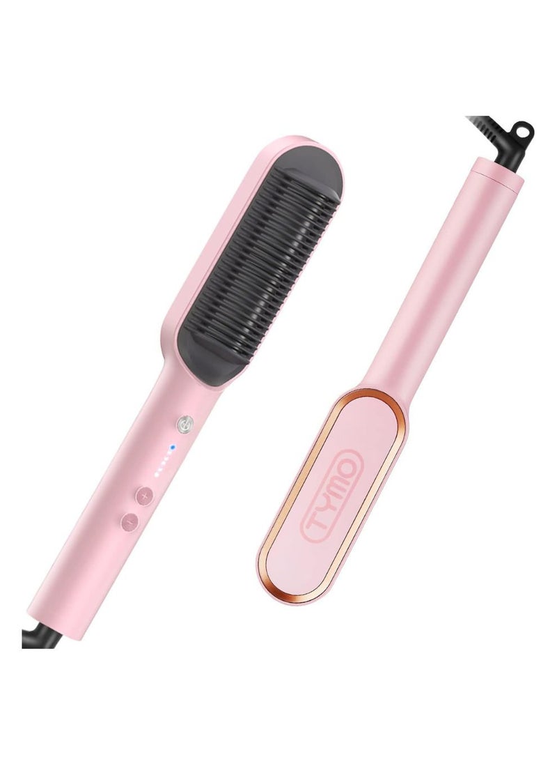 TYMO TYMO Ring Hair Straightener with Built-in Comb, Pink Color  - Image 1