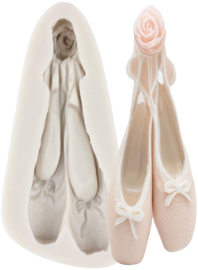 YANQINMS Ballet Shoes Silicone Mold Dancing Lovers Fondant Candy Chocolate Molds for Lollipop Desserts Cake Decorating Sugar Craft Cupcake Topper Polymer Clay Gum Paste - Image 1