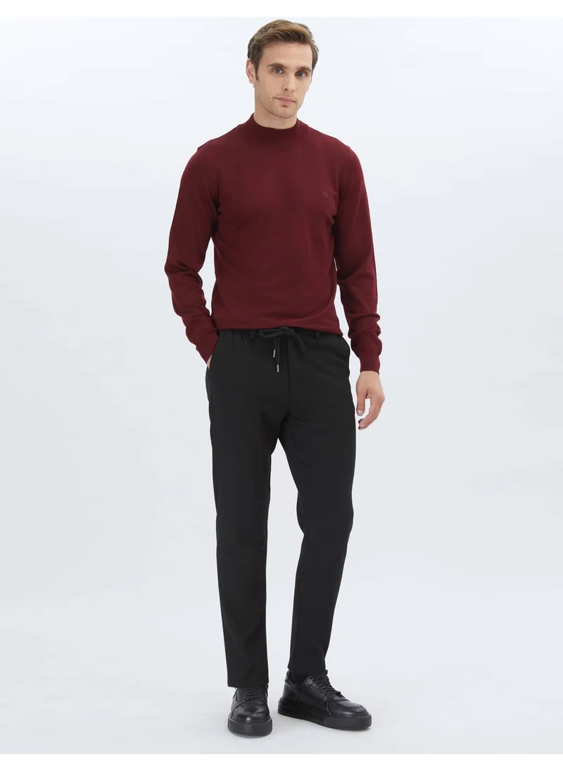 Kip Red Half Turtleneck Wool Blend Sweater