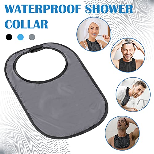 Oudain 3 Pcs Tracheostomy Shower Cover Waterproof Laryngectomy Neck Stoma Protector Breathable Adjustable Tracheotomy Cover(Black, Gray, Blue) - Image 3