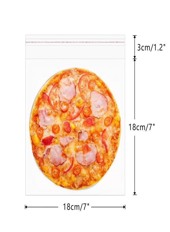Doutop Self Sealing Cellophane Bags 7x7'' 100pcs Clear Square Self Adhesive Cello Bags 1mil Plastic OPP Glassine Tape Baggies for Bakery Cookies Jewelry Earrings Candies Bakery Gift Pizza - Image 2