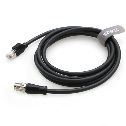 SZRMCC M12 8 Pin X-Coded Male to RJ45 Ethernet Cable Cat7e Gigabit Shielded Waterproof Network Cable for Basler GigE Cognex in-Sight Industrial Camera Vision Sensors (Black,10M) - Image 5