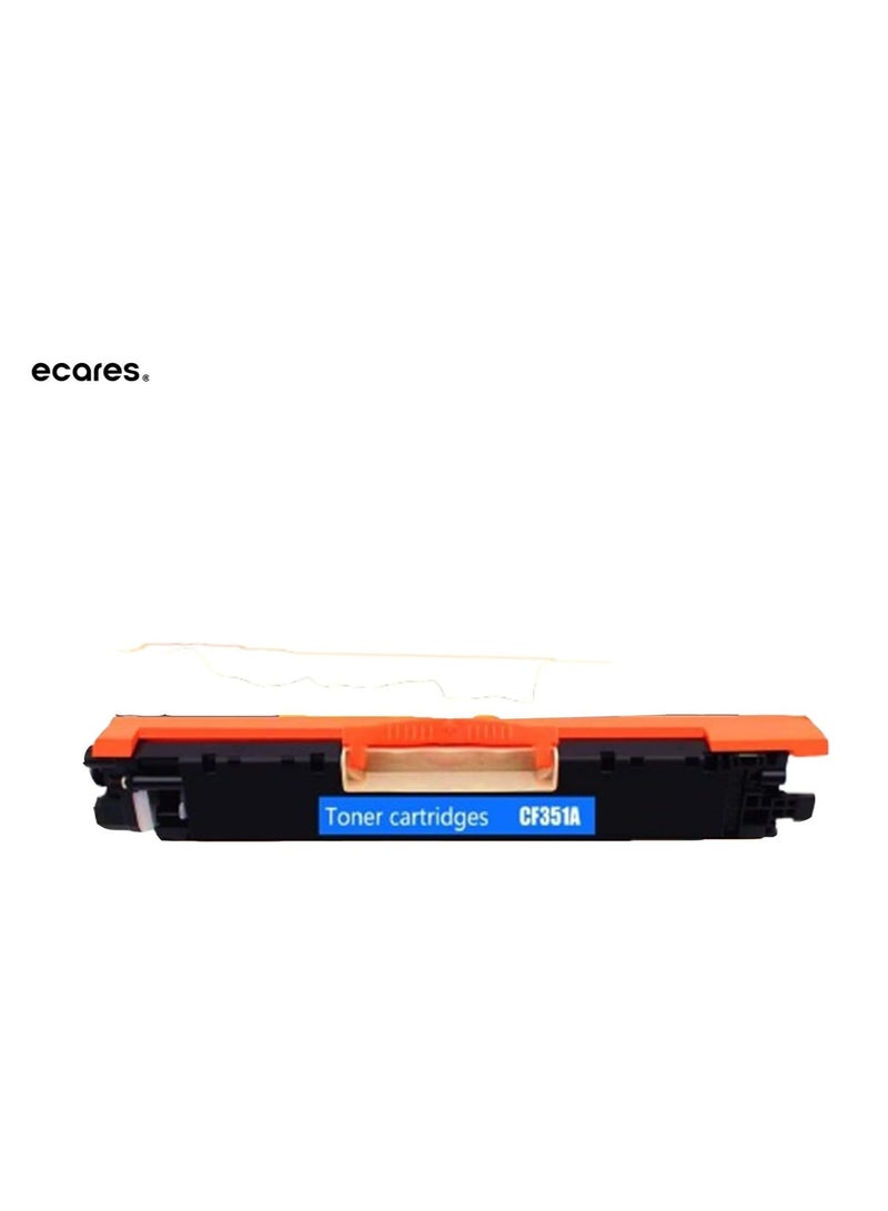 ECARES® 130A Compatible Toner Cartridge CF351A for HP Laserjet Pro Color MFP M176 M176n M177 M177fw Printer (Cyan) - Image 1