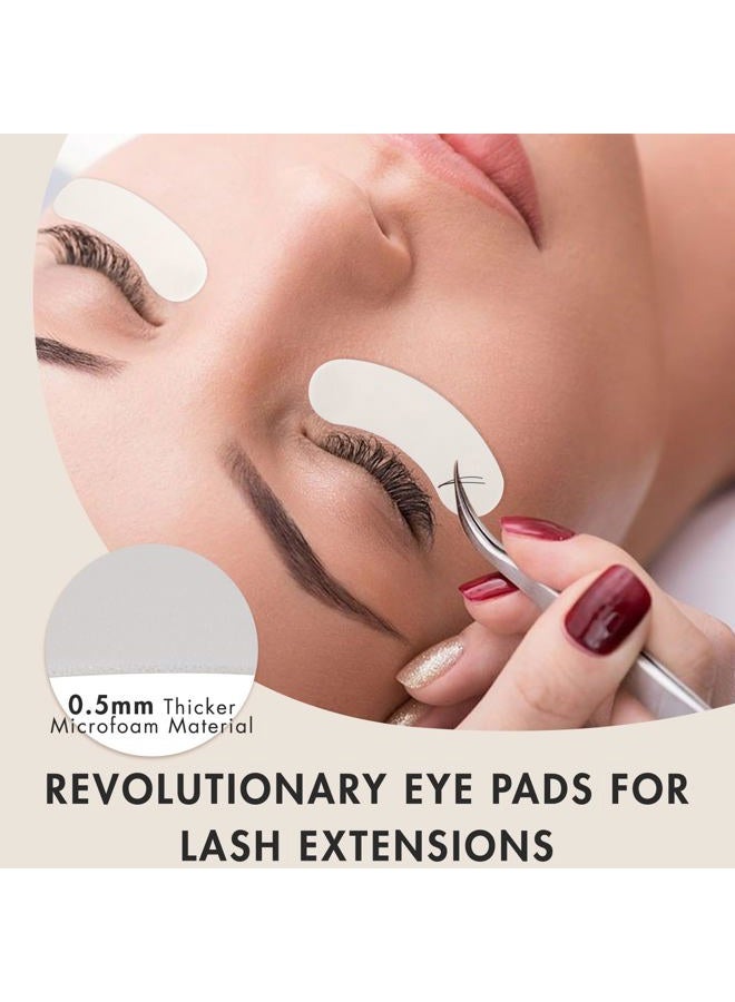Embagol Foam Eye Pads for Eyelash Extensions Pre Cut 100 Pcs Medical Foam Tape Under Eye Pads Lash Extension Supplies Microfoam Eye Pads Lash Extension Lint Free Fit Most Eye Shape - Image 2
