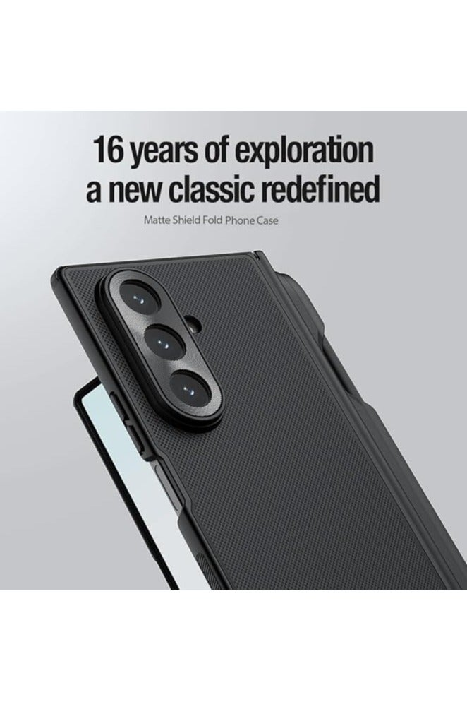 Nillkin Case Compatible with Samsung Galaxy Z Fold 7 5G Slim Fit Frosted Pen Holder Version (With Stylus pen) Matte Hard PC Back Soft TPU Bumper Shockproof Protective Cover Samsung Galaxy Z Fold7 Black - Image 2