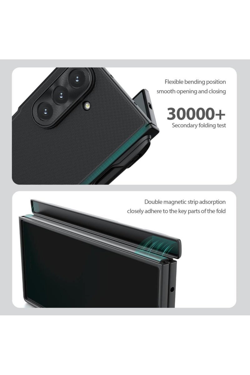 Nillkin Case Compatible with Samsung Galaxy Z Fold 7 5G Slim Fit Frosted Pen Holder Version (With Stylus pen) Matte Hard PC Back Soft TPU Bumper Shockproof Protective Cover Samsung Galaxy Z Fold7 Black - Image 3