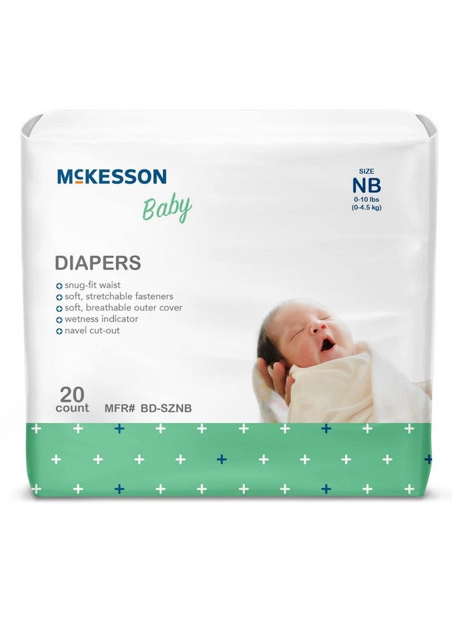 McKesson Baby Diapers for Newborns - Disposable, Breathable, Navel Cut-Out - 0 to 10 lbs, 20 Count, 6 Packs, 120 Total - Image 1