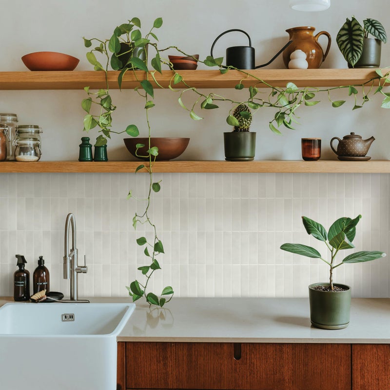 SMART TILES Peel and Stick Backsplash - 5 Sheets of 11.43" x 9" - 3D Adhesive Peel and Stick Tile Backsplash for Kitchen, Bathroom, Wall Tile - Image 2