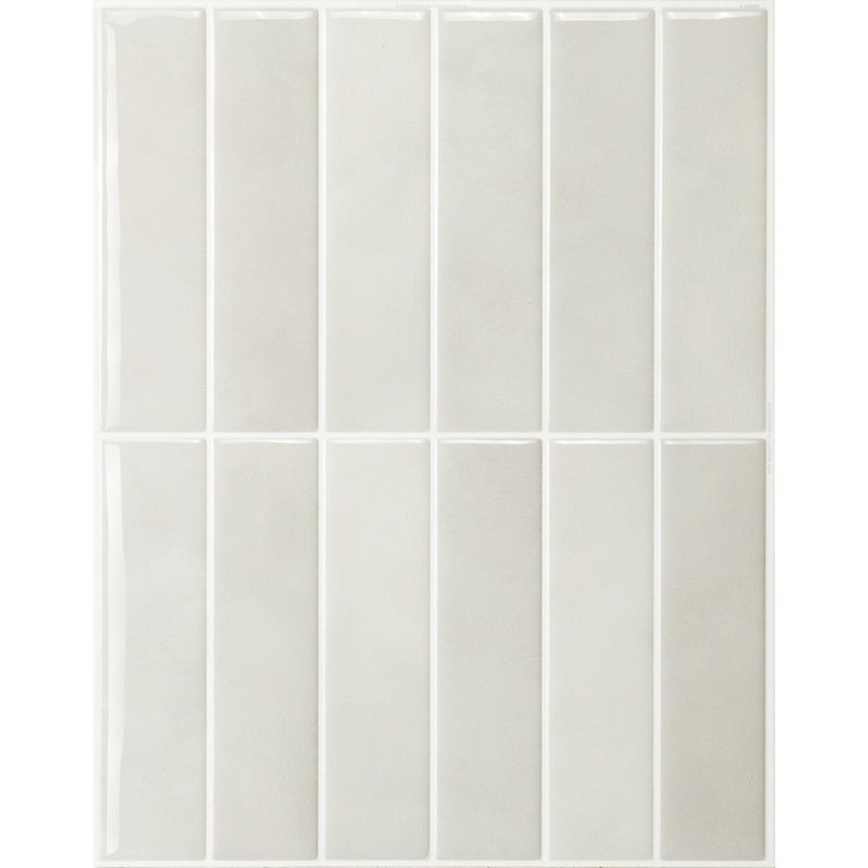 SMART TILES Peel and Stick Backsplash - 5 Sheets of 11.43" x 9" - 3D Adhesive Peel and Stick Tile Backsplash for Kitchen, Bathroom, Wall Tile - Image 1