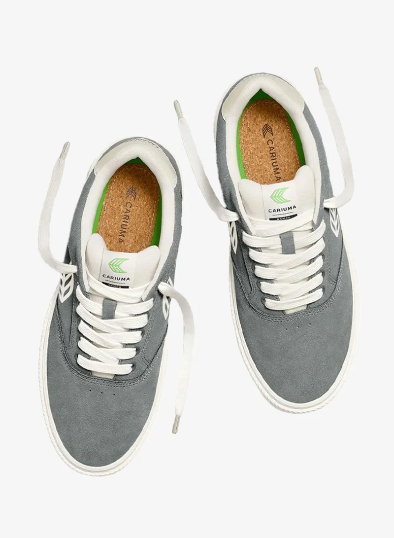 Cariuma  NAIOCA Charcoal Grey Suede Ivory Logo Sneaker  | Best Price UAE