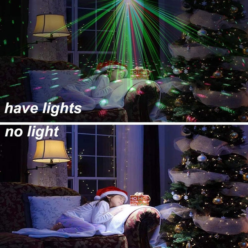 MLD أضواء الليزر ديسكو ميني إضاءة المسرح أضواء ليزر تعمل بالصوت 6 تصميم للحفلات ودي جي (أحمر/أخضر) LXB109-عبوة من -1 - Image 4