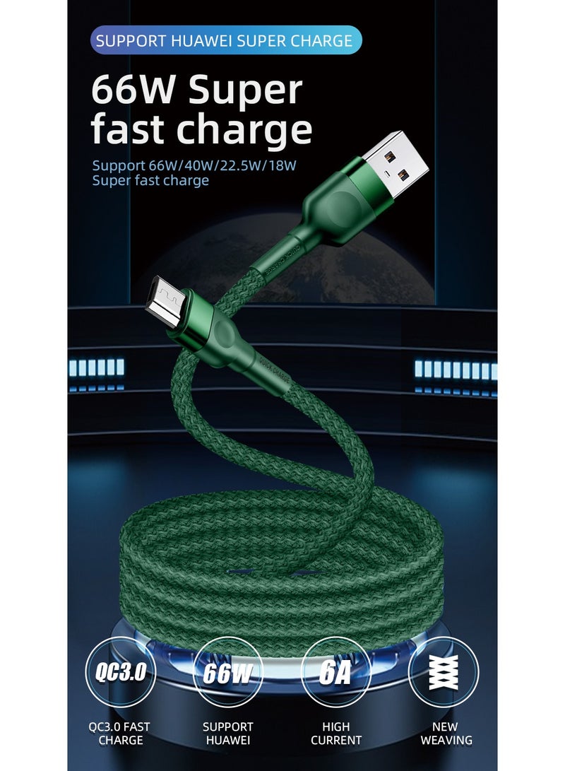 Hamzone USB to Micro USB Fast Charging Cable 3A 1M, Nylon Braided Charger Cord for Samsung, Xiaomi, Huawei, Vivo, OPPO, Tablets, Power Banks, Android Devices - Image 2
