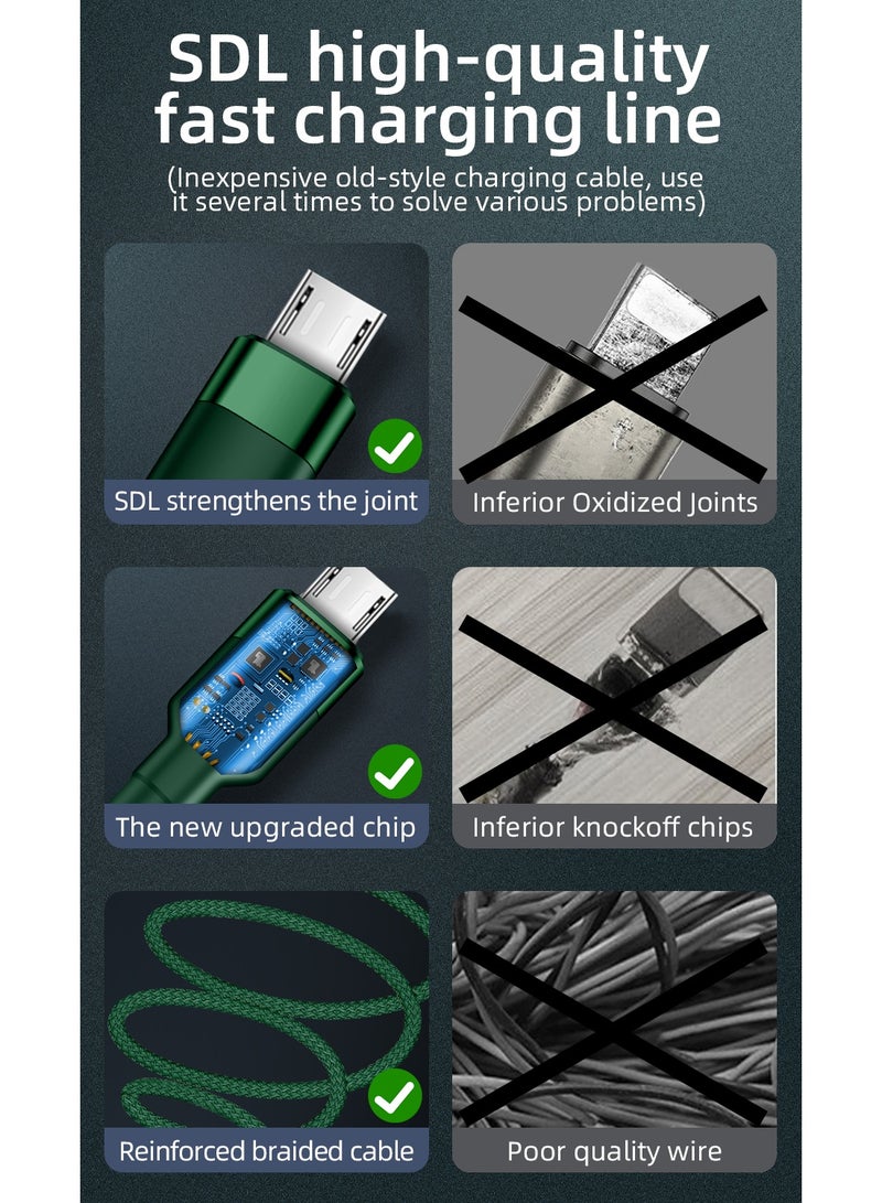 Hamzone USB to Micro USB Fast Charging Cable 3A 1M, Nylon Braided Charger Cord for Samsung, Xiaomi, Huawei, Vivo, OPPO, Tablets, Power Banks, Android Devices - Image 5