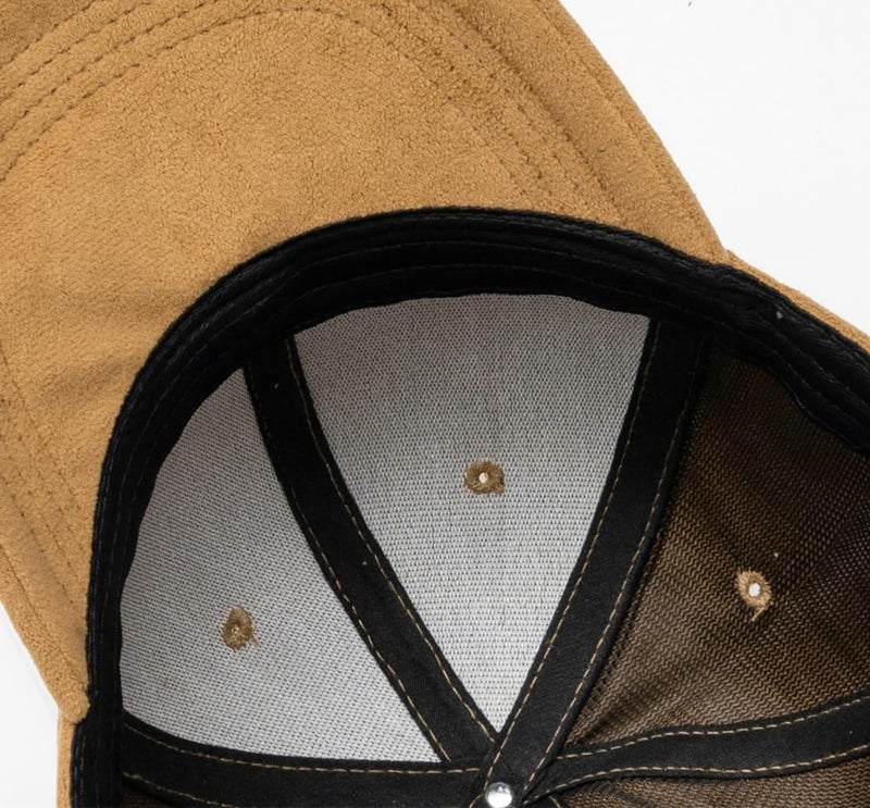 Pocadri Women Men Vintage Faux Suede Baseball Cap Classic Suede Leather Adjustable Plain Hat Fall Winter Coffee - Image 1