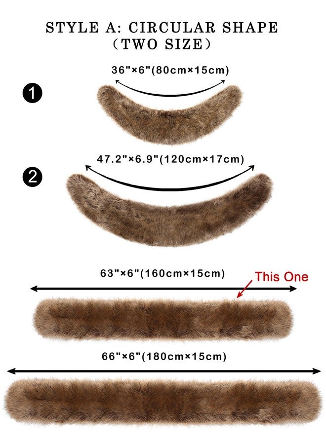 LA CARRIE Women's Faux Fur Collar Scarf Wrap Shawl Cold Winter Warmer(Racoon,XL) - Image 3