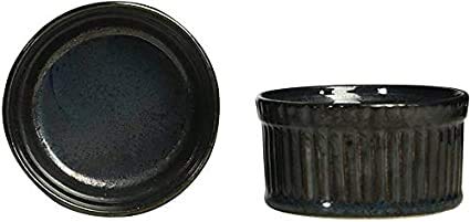 Caffeine Ceramic Handmade Glossy Black Ramekins Bowl (Set of 2) - Image 2