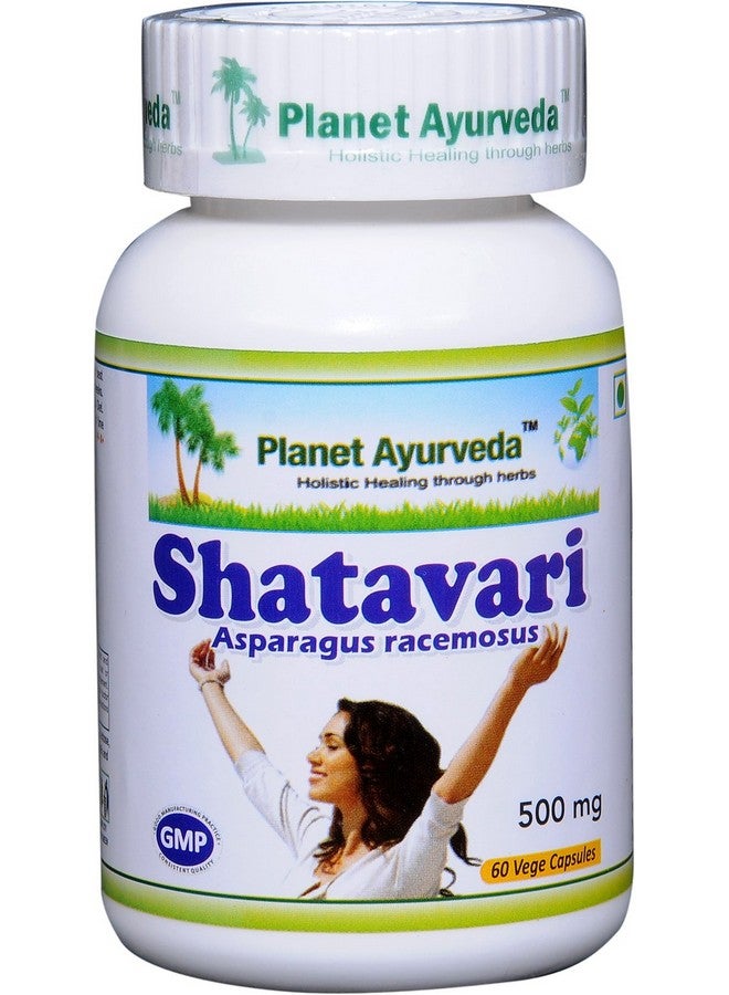 Planet Ayurveda Shatavari, 500 Mg Veg Capsules, 2 Bottles