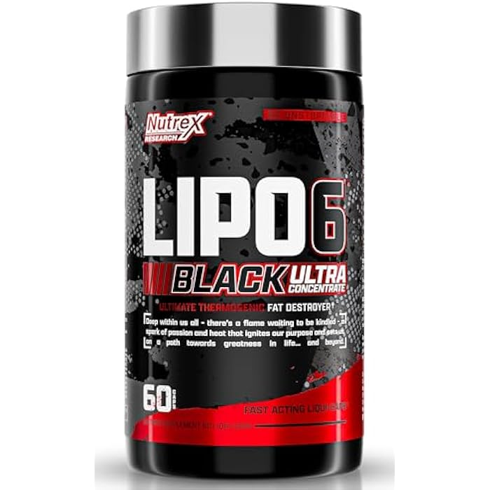 Nutrex Research Lipo-6 Black Ultra Concentrate | Thermogenic Energizing Fat Burner Supplement, Increase Weight Loss, Energy & Intense Focus |Capsule, 60Count - Image 1